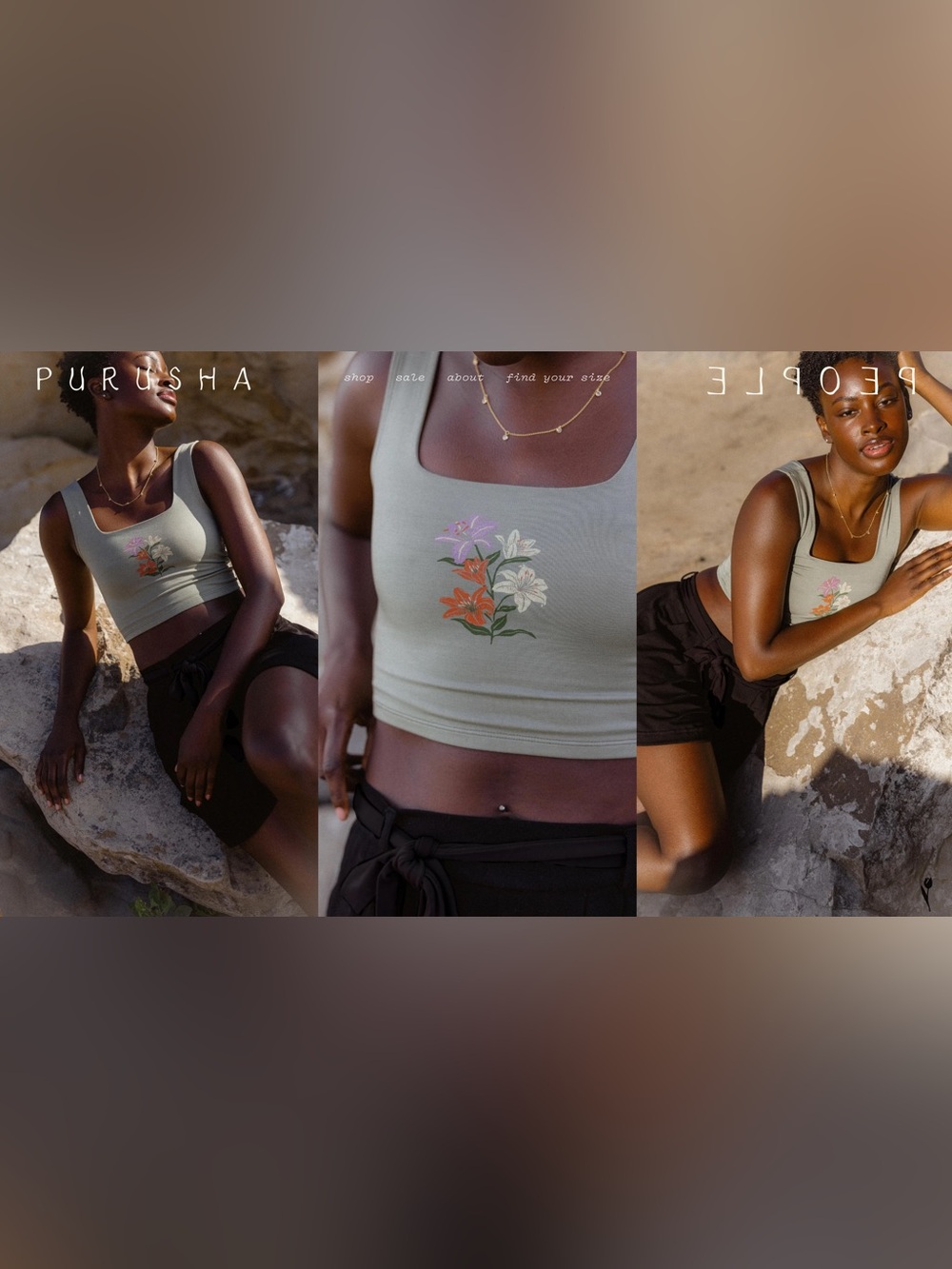 S * NEW * Sol Lily Square Bra Top